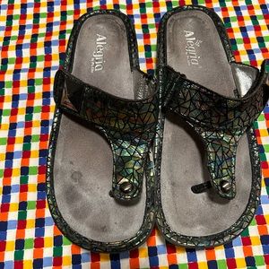 Alegria Carina thong Sandals Shoes Women's Size 39 Leather CAR-223